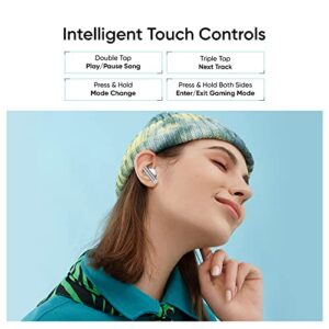 realme Buds Air 2 Earphone 25h Battery Life IPX5 Waterproof Transparency Mode Active Noise Cancellation Hi-Fi 88ms Super Low Latency Bass Boost Driver, White