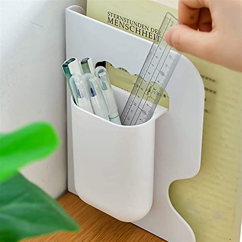 SZYAWsd File Sorters Expandable Bookend Adjustable Desktop Bookshelf with Pen Holder for Office School Home Desk