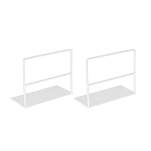 szyawsd file sorters 1 pair iron bookends book support simple desktop office magazine stand holder