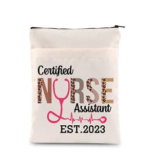 cna nursing book sleeve cna nurse graduation gift nurse protector certified nurse assistant est 2023 book cover nursing gift