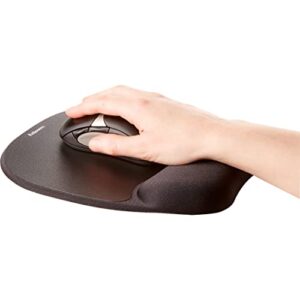 Fellowes Memory Foam Mouse Pad/Wrist Rest- Black (9176501)