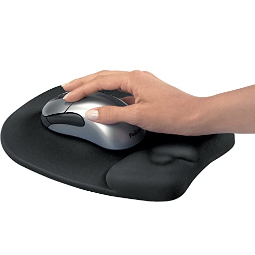 Fellowes Memory Foam Mouse Pad/Wrist Rest- Black (9176501)