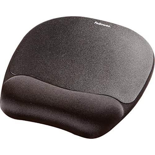 Fellowes Memory Foam Mouse Pad/Wrist Rest- Black (9176501)