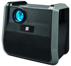 rca – rpj060 portable projector home theater entertainment system – outdoor, built-in handles and speakers, black, graphite (rpj060-black/graphite)