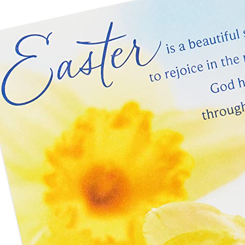 Hallmark Dayspring Religious Easter Cards Pack, Daffodils (8 Cards with Envelopes)