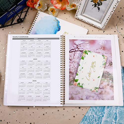 Monthly Planner/Calendar 2023-2025 - Jul. 2023-Jun. 2025, 2023-2025 Monthly Planner, 9" × 11", 2 Year Monthly Planner with Monthly Tabs + Pockets + Thick Paper + Twin-Wire Binding - Waterink