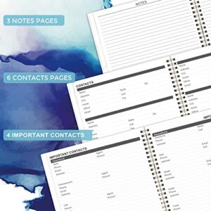 Monthly Planner/Calendar 2023-2025 - Jul. 2023-Jun. 2025, 2023-2025 Monthly Planner, 9" × 11", 2 Year Monthly Planner with Monthly Tabs + Pockets + Thick Paper + Twin-Wire Binding - Waterink