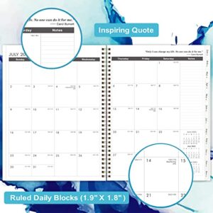 Monthly Planner/Calendar 2023-2025 - Jul. 2023-Jun. 2025, 2023-2025 Monthly Planner, 9" × 11", 2 Year Monthly Planner with Monthly Tabs + Pockets + Thick Paper + Twin-Wire Binding - Waterink