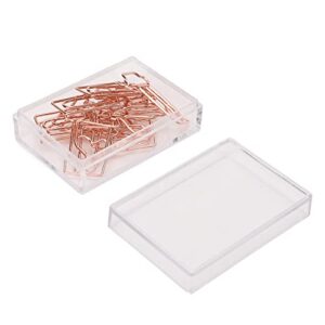 paperclips, cute paper clips lightweight portable electroplated rose gold metal material 100pcs for homes for office (coffee cup)
