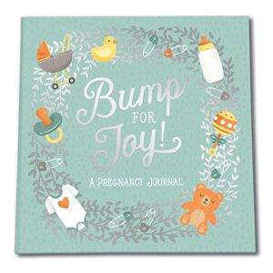 guided pregnancy journal by studio oh! – bump for joy – 9″ x 9″ – beautifully illustrated hardcover journal with storage pockets creates a keepsake of maternity memories