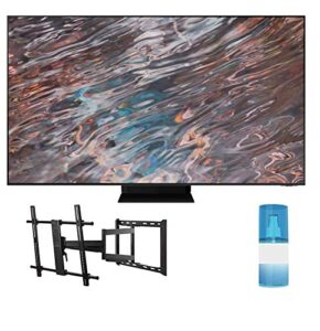 samsung qn85qn800a 85″ qn800a series uhd neo qled 8k smart tv with a walts tv large/extra large full motion mount for 43″-90″ compatible tv’s and walts hdtv screen cleaner kit (2021)