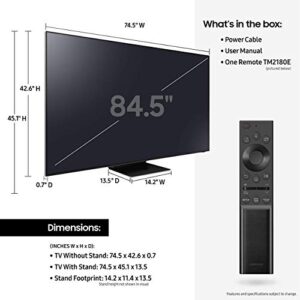 SAMSUNG QN85QN800A 85" QN800A Series UHD Neo QLED 8K Smart TV with a Walts TV Large/Extra Large Full Motion Mount for 43"-90" Compatible TV's and Walts HDTV Screen Cleaner Kit (2021)