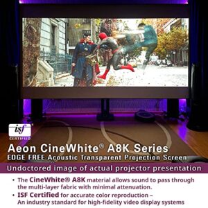 Elite Screens Aeon CineWhite A8K, 150" Diag, 16:9 Aspect Ratio, ISF Certified 8K Ultra HD Home Theater Fixed Frame Edge Free Projection Sound Transparent Perforated Weaved Screen, AR150H-A8K