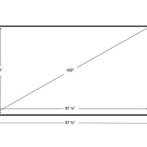 Silver Ticket Products S7 Series 6 Piece Thin Bezel Home Theater Fixed Frame 4K/8K Ultra HD, HDTV, HDR & Active 3D Projection Screen, 16:9 Format, 100" Diagonal, UST Material S7-169100-UST