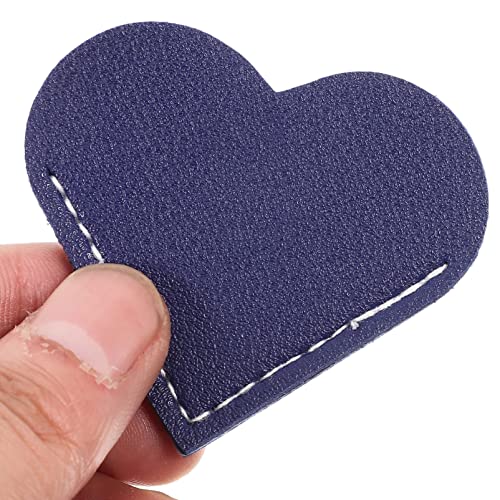 Abaodam 7pcs Leather Heart Bookmark Corner Page Book Marks Protector Cute Handmade Book Reading Gift for Office School Book Lovers Bookworm Present