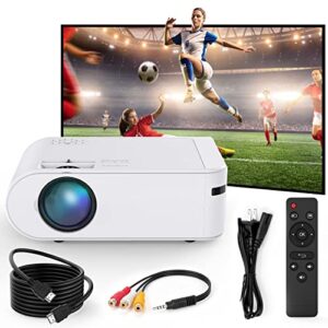 Mini Projector, CINOP Video Projector Native 1080P Projector 4K HD Movie Portable Projector 9500L Home TV Projector LED Outdoor Projector Compatible with iPhone TV Stick Laptop HDMI USB VGA AV