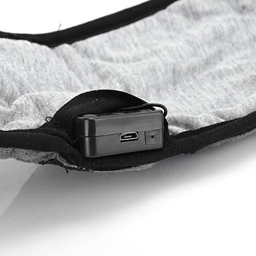 Wireless Bluetooth 5.0 Eyeshade, Night Sleep Bluetooth Eye Mask Sleeping Music Headphone Built-in Speakers High Fidelity Stereo Shock Bass, Men Women Intelligent Earphone Blindfold(Gray)