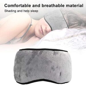 Wireless Bluetooth 5.0 Eyeshade, Night Sleep Bluetooth Eye Mask Sleeping Music Headphone Built-in Speakers High Fidelity Stereo Shock Bass, Men Women Intelligent Earphone Blindfold(Gray)