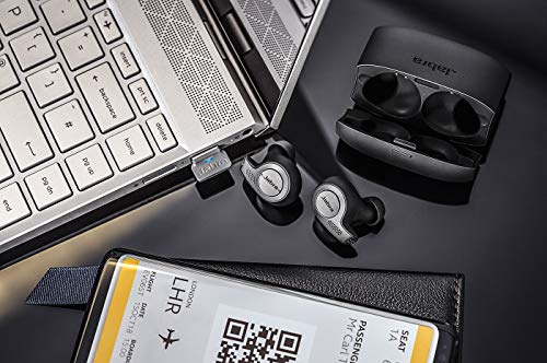 Jabra Evolve 65t True Wireless Bluetooth Earbuds, UC Optimized – Superior Call Quality and Connectivity – Passive Noise Cancelling Earbuds with up to 15 hours of Battery Life with Charging Case