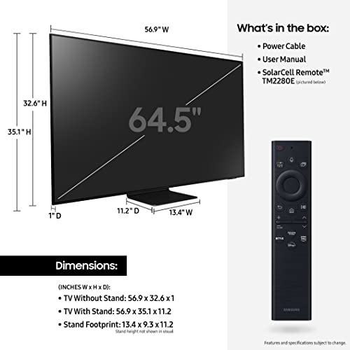 SAMSUNG 65 - Inch Class QLED 4K Q60B Series 4K UHD Dual LED Quantum HDR Smart TV with Alexa (QN65Q60BAFXZA, 2022 Model) (Renewed)