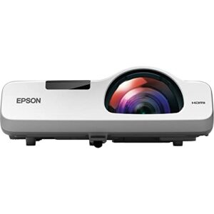 epson powerlite 530 3lcd short throw projector, white (renewed)