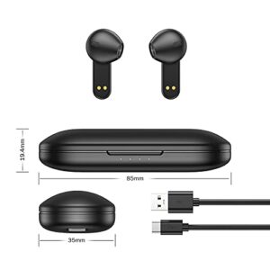 eppfun True Wireless Earbuds, Bluetooth 5.2 in-Ear Headphones, Qualcomm AptX-Adaptive HiFi Earbuds, Touch Control 4-Mic Headset & CVC 8.0 Noise Cancellation,Game Mode Earphones, 32H Playtime, Black