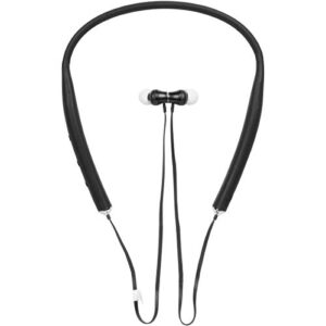 toshiba neckband bluetooth headphones | wireless bluetooth earbuds | bluetooth neckband headset w/deep base | 65ft working range | water/sweat resistant | 8-10 hours music & talk time | rze-bt600e(k)