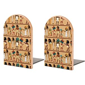 egypt pharaoh pattern wood book ends for shelves non-skid bookend book stand book holder stopper for home office school