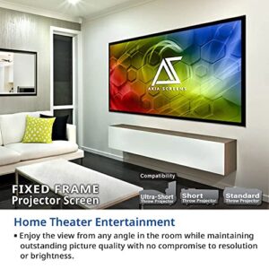 Akia Screens Fixed Frame Projector Screen 150inch 16:9 8K 4K Ultra HD 3D Ready Wall Mount CINEWHITE UHD-B 150" Projection Screen for Indoor Movie Video Home Theater Cinema Office AK-FF150WH2