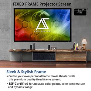Akia Screens Fixed Frame Projector Screen 150inch 16:9 8K 4K Ultra HD 3D Ready Wall Mount CINEWHITE UHD-B 150" Projection Screen for Indoor Movie Video Home Theater Cinema Office AK-FF150WH2