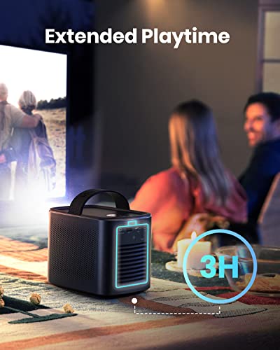 Outdoor Projector, Anker Nebula Mars II Pro 500 ANSI Lumen Portable Projector, Native 720P, 40-100 Inch Image TV Projector, Movie Projector with WiFi and Bluetooth, 3Hr Video Playtime, Watch Anywhere
