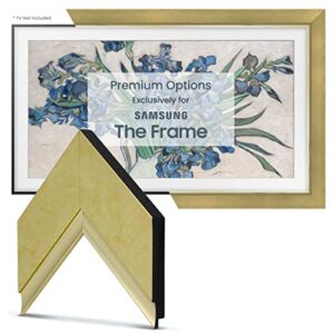 deco tv frames – contemporary gold smart frame compatible only with samsung the frame tv (32″, fits 2021-2023 frame tv)