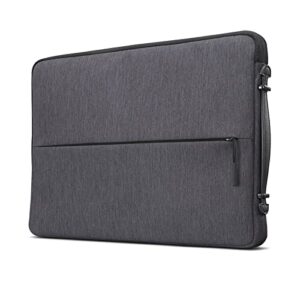 Lenovo Urban Laptop Sleeve for 14" Notebook, Water Resistant, Soft Padded Compartments, Accessory Storage, Reinforced Rubber Corners, Extendable Handle, GX40Z50941, Charcoal Grey