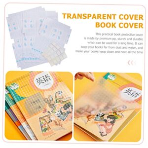 generic 90 pcs Plastic Clear Transparent Notebook Protection Exercise A Protective Soft Books Kids Self for Textbook Diary Book Students Sleeves Student Wrap School Covers Adhesive