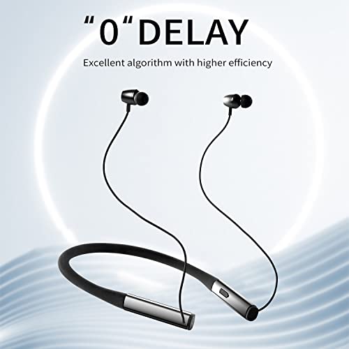 QINCHUANG Bluetooth Headphones 5.3 Wireless Earbuds IPX5 Waterproof & 12Hrs Long Battery Stereo Bass Earphones with UBS Body Running Headset with Gift Box Packaging for Workout Gym Sports Gift Black