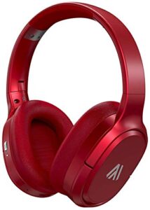 altigo wireless bluetooth headphones (over ear | active noise cancelling) – red