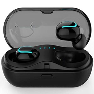 Wireless Earbuds, Touch Control Bluetooth 5.1 Headphones Built-in Microphone Noise Cancelling, IPX7 Waterproof Sport Earbuds, for iPhone Samsung Galaxy Fitness Earphone 48h Playtime(Upgraded Version)