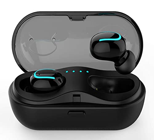 Wireless Earbuds, Touch Control Bluetooth 5.1 Headphones Built-in Microphone Noise Cancelling, IPX7 Waterproof Sport Earbuds, for iPhone Samsung Galaxy Fitness Earphone 48h Playtime(Upgraded Version)