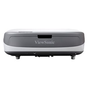 viewsonic px800hd 1080p projector ultra short throw with rgbrgb rec 709 100,000:1 contrast and low input latency for home theater and gaming (renewed)