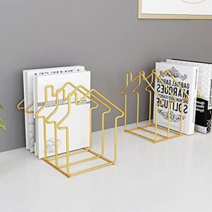 File Folder Rack Bookend Office File Organizer Metal Bookend Support Magazine Rack Art Modeling Desktop Storage Shelf Bookshelf Multifunctional File Organizer Desk Home Office Decoration File Organize