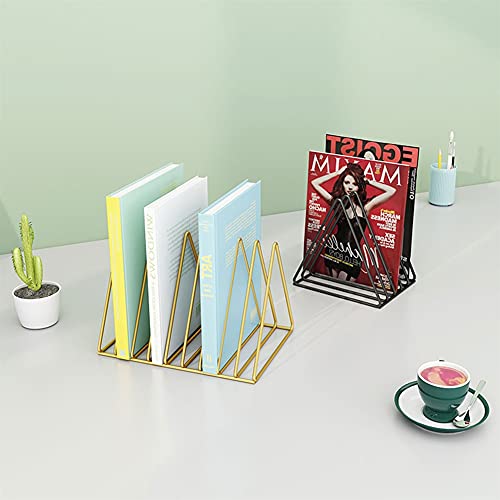 File Folder Rack Bookend Office File Organizer Metal Bookend Support Magazine Rack Art Modeling Desktop Storage Shelf Bookshelf Multifunctional File Organizer Desk Home Office Decoration File Organize