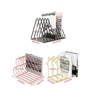 File Folder Rack Bookend Office File Organizer Metal Bookend Support Magazine Rack Art Modeling Desktop Storage Shelf Bookshelf Multifunctional File Organizer Desk Home Office Decoration File Organize