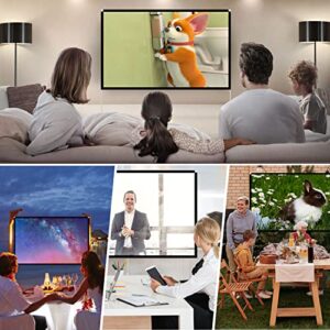 Projector Screen and Stand 100 Inch Portable Outdoor Projection Screen 16:9 4K HD Movie Projection Screen with Carry Bag for Indoor Outdoor Home Theater Film Night Party Camping Foldable Anti Crease