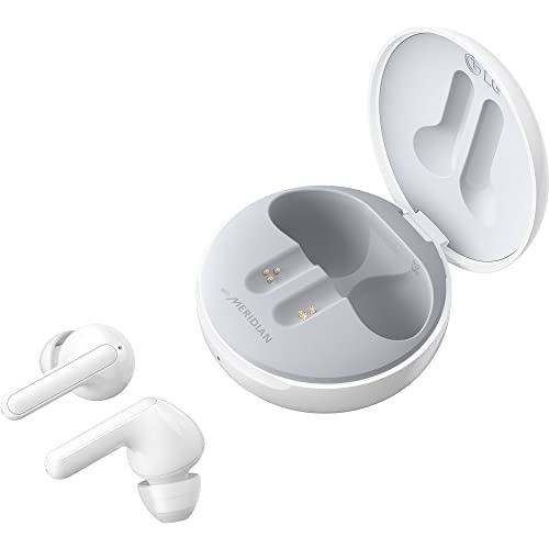 LG Tone Free HBS-FN5W True Wireless Earbuds Bluetooth Meridian Audio with UVnano Case Bundle Macarons Carrying Case (Mint)