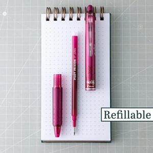 PILOT FriXion Ball Clicker Retractable Erasable Gel Pen, Fine Point, 0.7mm, Burgundy Ink, 6 Count