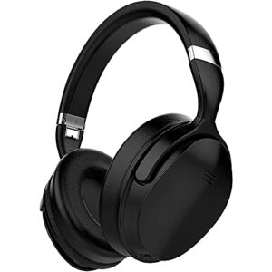 Volkano X Silenco Series Headphones Wireless Bluetooth - Active Noise Cancelling Headphones - 30H Playtime - Headset with Mic - Memory Foam Ear Cups for Cellphone/PC/Home (Black)