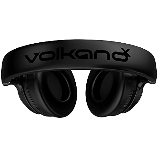 Volkano X Silenco Series Headphones Wireless Bluetooth - Active Noise Cancelling Headphones - 30H Playtime - Headset with Mic - Memory Foam Ear Cups for Cellphone/PC/Home (Black)