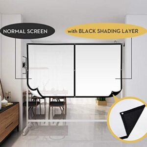 Double Layer Projector Screen 100 inch 16:9 Portable Projection Movie Screen 3D with No Light Transmission for Home Theater Outdoor Indoor Office with 15 Nails No Crease