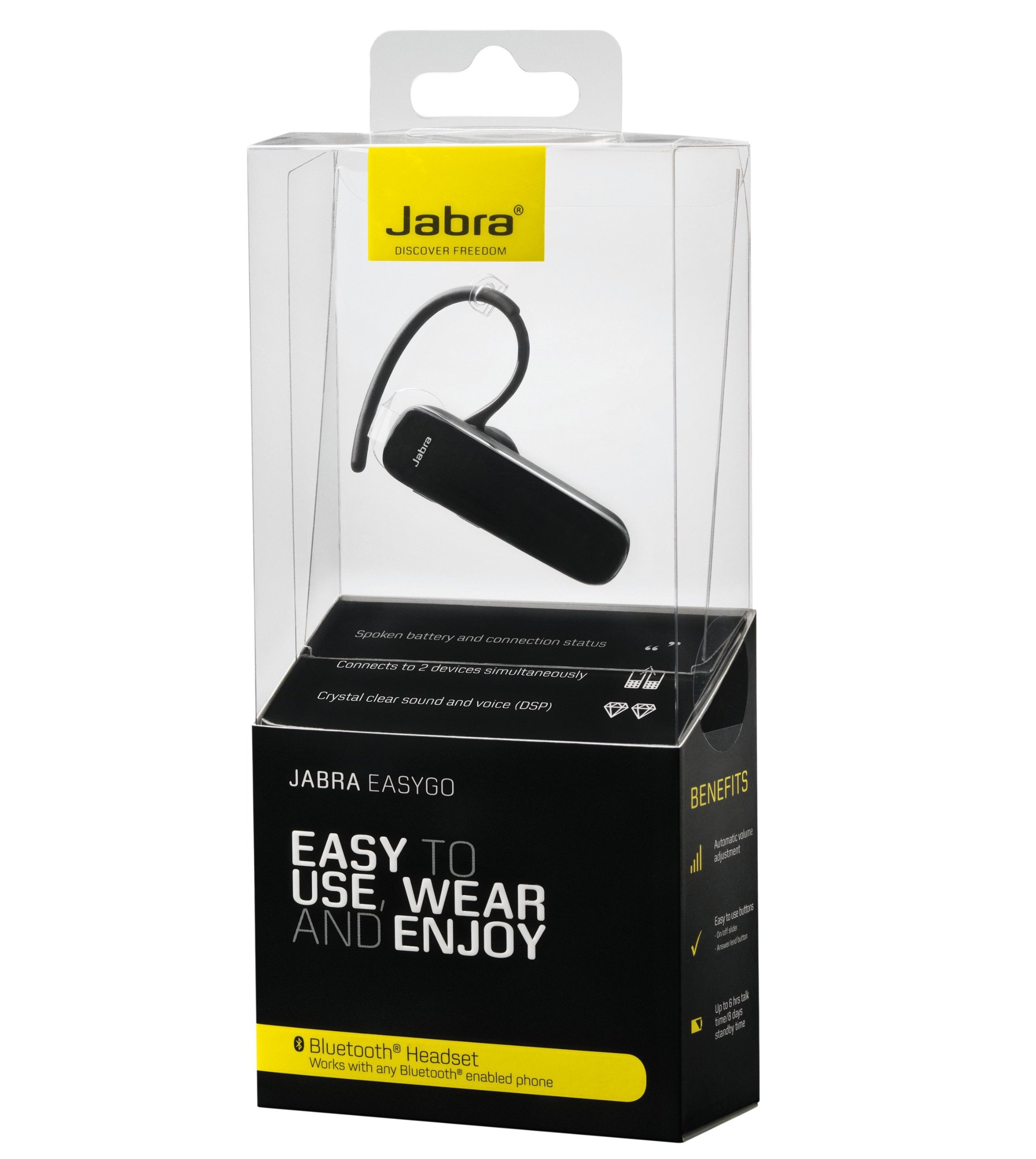 Jabra EASYGO Bluetooth Headset [Retail Packaging]