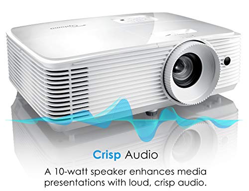 Optoma W335 WXGA DLP Professional Projector | Bright 3800 Lumens | Business Presentations, Classrooms, or Home | 15,000 Hour lamp Life | Speaker Built in | Portable Size